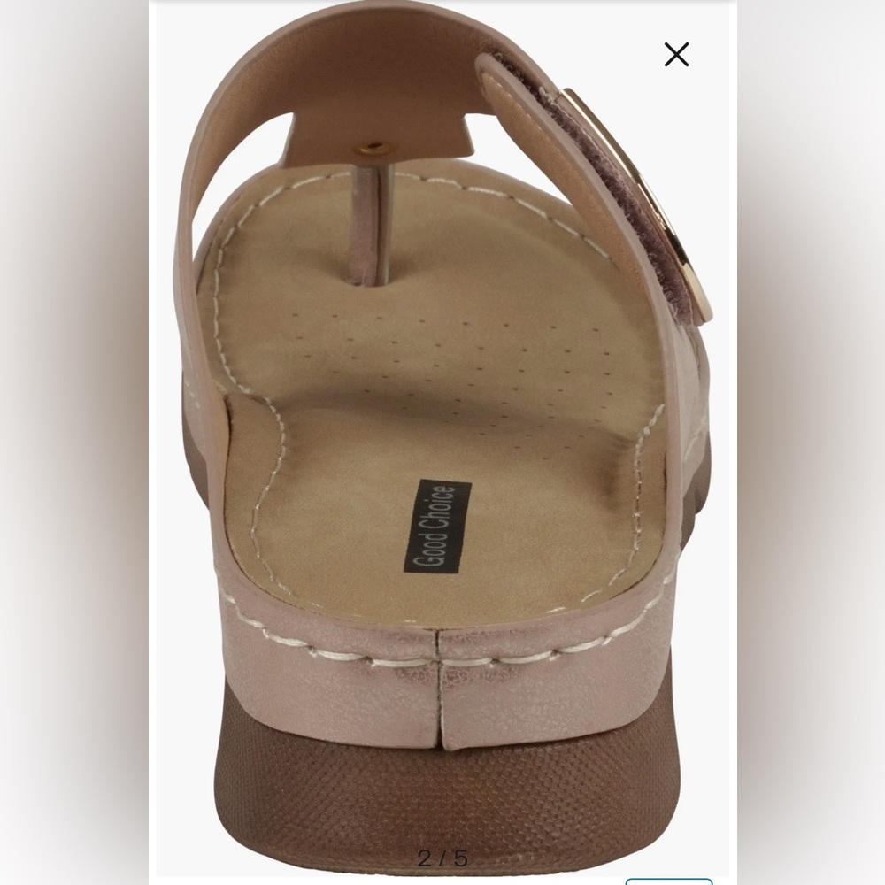 NEW GC Shoes Sam Hardware Comfort Slide Flat Sandals Blush Pink Size 8.5 - Picture 2 of 9